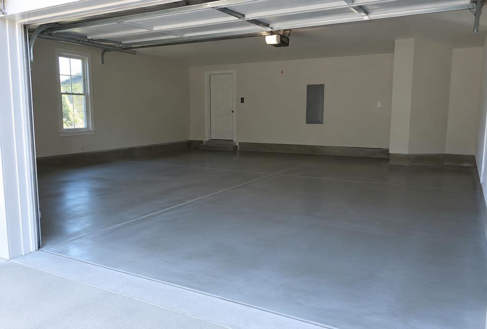 Sample placeholder for a smooth new garage floor slab